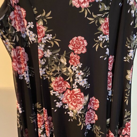 Torrid Swing Style Black with Flowers Dress - Picture 10 of 10